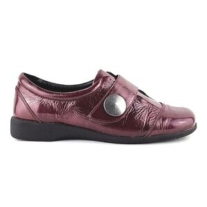 Joseph Seibel Burgundy Patent Leather Strap Slip On  Walking Work Shoes Size 39